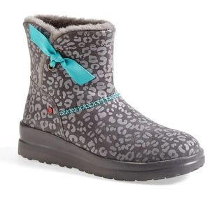 UGG I Heart Knotty leopard turquoise blue bow Boots gray Ugg boots ugg leopard